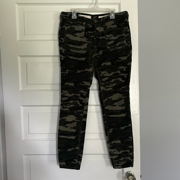 Pilcro and the Letterpress Camo Corduroy High Rise Skinny - Picture 1 of 6